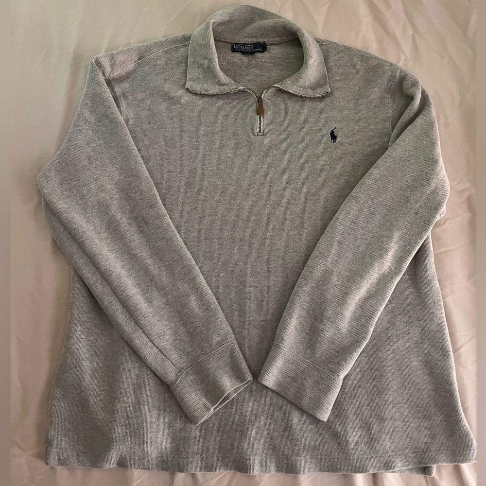 Vintage Ralph Lauren Light Gray Quarter Zip
